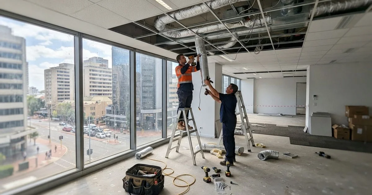 Commercial air conditioning for a new business fit-out in Perth
